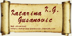 Katarina Gušanović vizit kartica